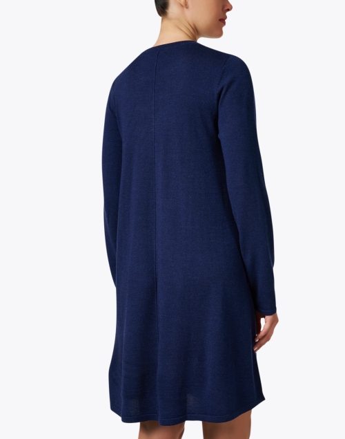 Back image - Repeat Cashmere - Navy Merino Wool Dress