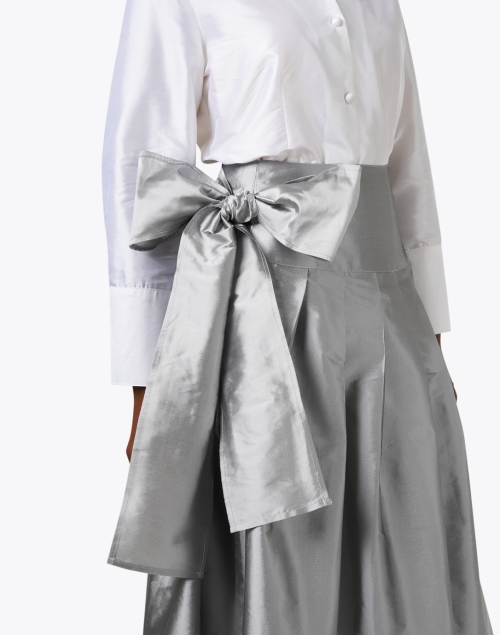 Extra_1 image - Connie Roberson - Silver Taffeta Wrap Skirt