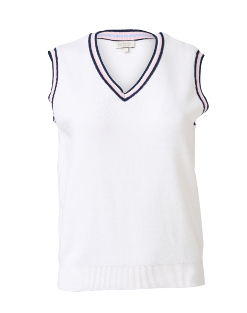 Product image - Kinross - White Cotton Cashmere Vest Top