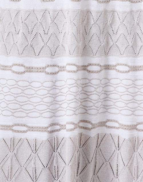 Fabric image - D.Exterior - White Jacquard Knit Dress