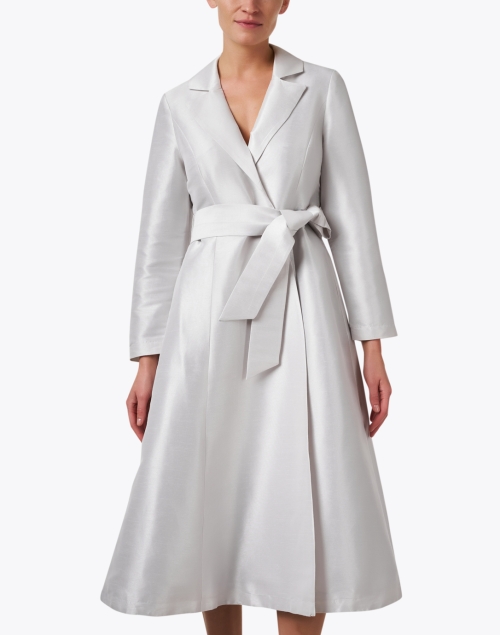 Front image - Frances Valentine - Lucille Silver Wrap Dress