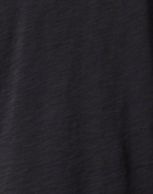 Fabric image - Elliott Lauren - Black Cotton Ruched Sleeve Top