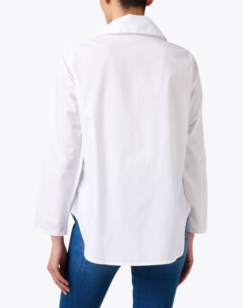 Back image - Vitamin Shirts - White Cotton Poplin Shirt