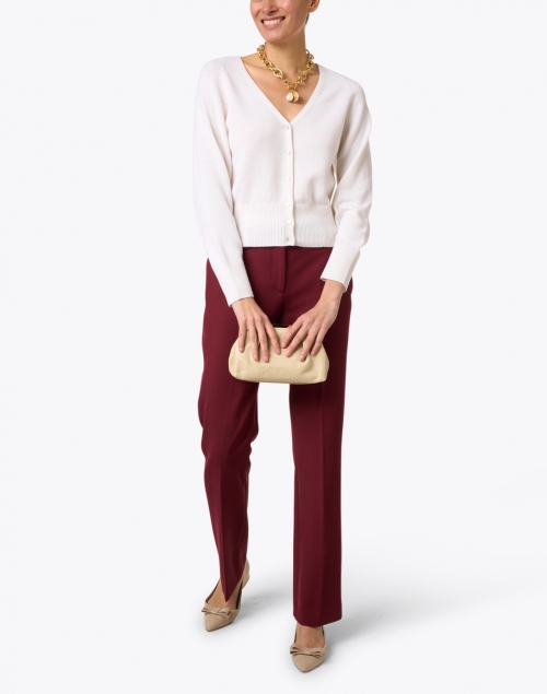 Vince - White Cropped Cashmere Cardigan