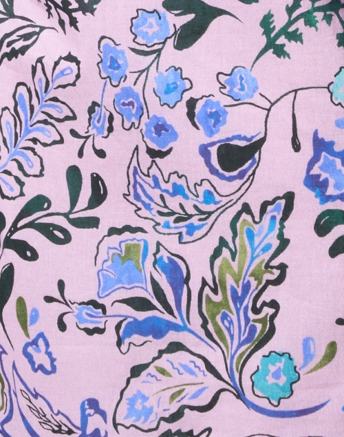 Fabric image - Bella Tu - Stella Purple and Blue Print Cotton Dress