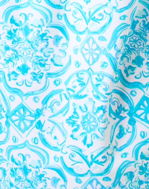 Fabric image - Jude Connally - Kerry Aqua Tile Print Dress