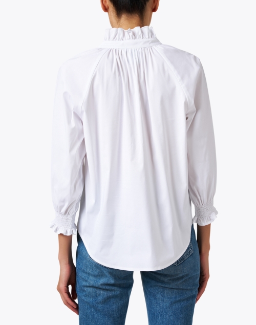 Back image - Finley - Fiona White Silky Poplin Shirt