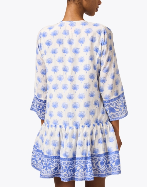 Back image - Bell - Summer Blue and White Print Dress