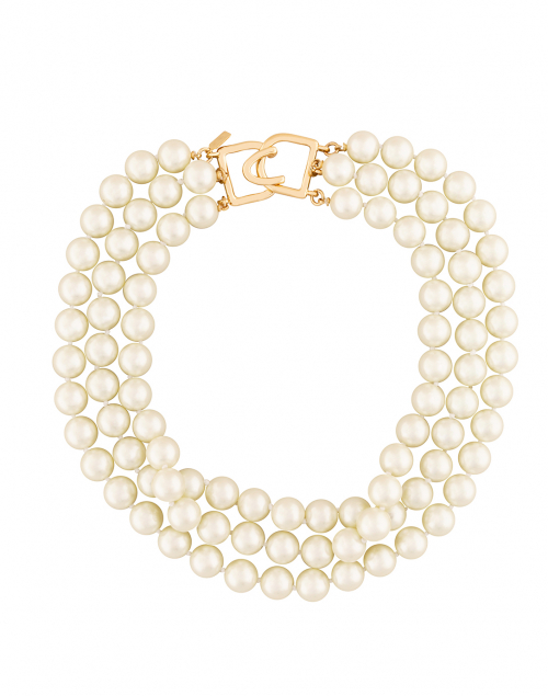 Kenneth Jay Lane - Pearl Triple Strand Necklace