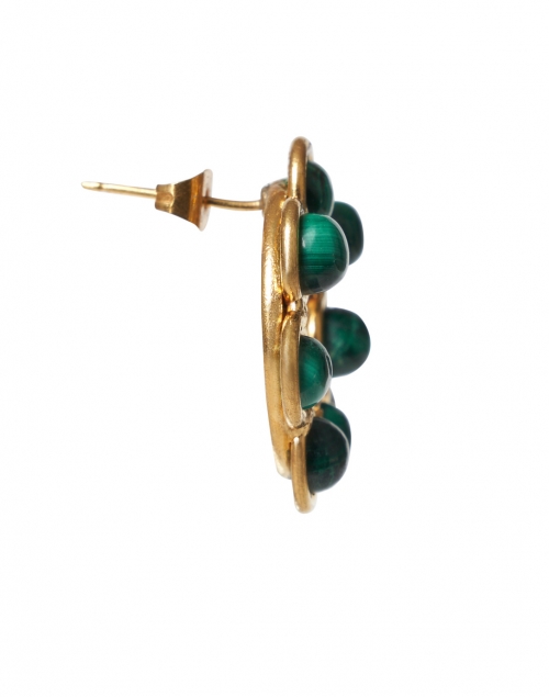 Fabric image - Sylvia Toledano - Daisy Green Malachite Circle Stud Earrings