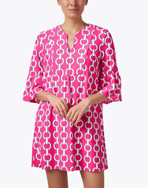 Front image - Jude Connally - Kerry Pink Chain Print Dress