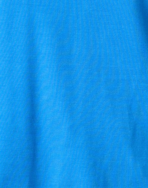 Fabric image - E.L.I. - Blue Pima Cotton Ruched Sleeve Top