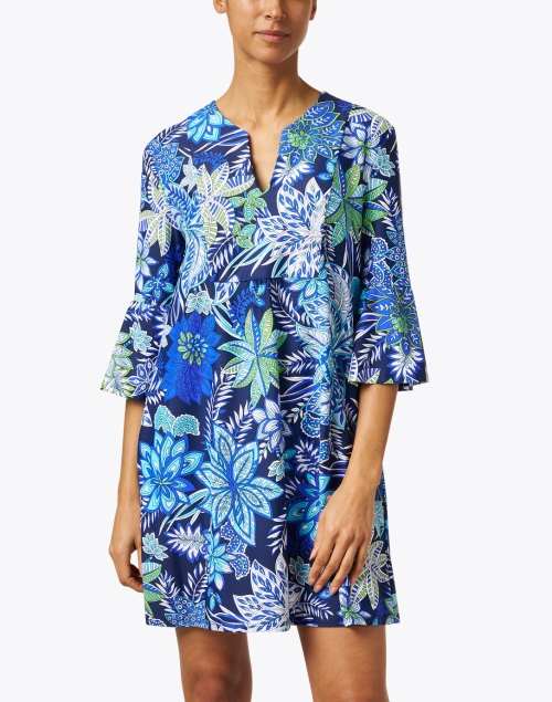 Front image - Jude Connally - Kerry Navy Multi Print Dress