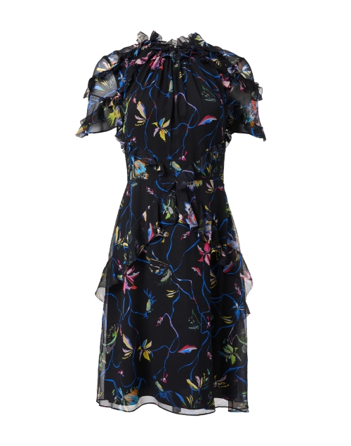 Product image - Jason Wu Collection - Black Multi Print Silk Chiffon Dress