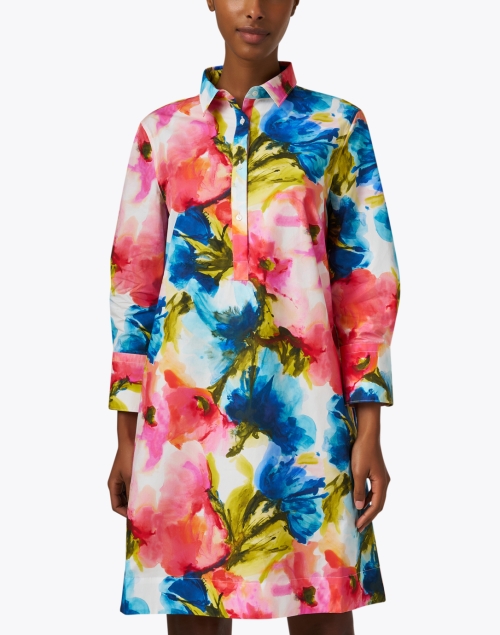 Front image - Sara Roka - Jackie Floral Print Cotton Dress