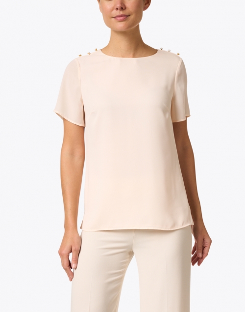Front image - Weill - Mona Light Pink Short Sleeve Blouse