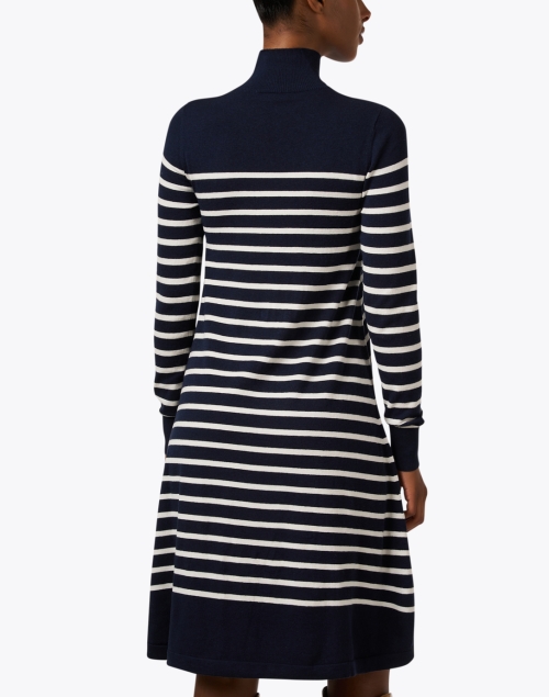 Back image - Weekend Max Mara - Sesia Navy Stripe Knit Dress