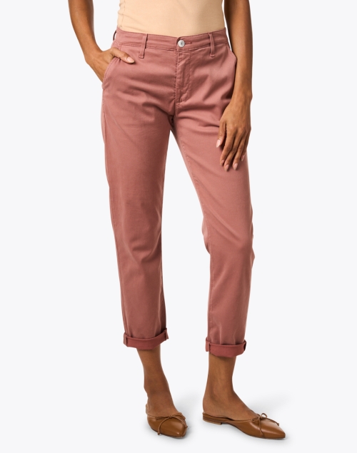 Front image - AG Jeans - Caden Blush Pink Stretch Cotton Pant