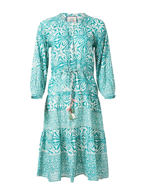 Product image - Bell - Courtney Turquoise Print Cotton Silk Dress