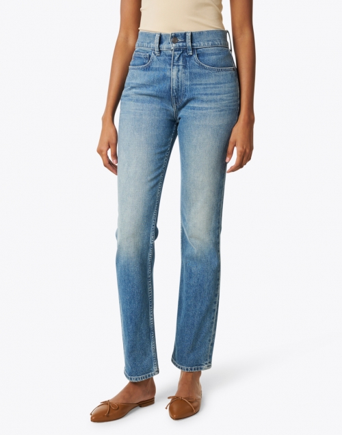 Front image - Lafayette 148 New York - Reeve Faded Skyline High Rise Straight Leg Jean