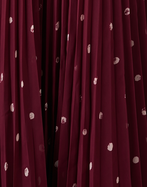 Fabric image - Jason Wu - Burgundy Dot Print Pleated Skirt