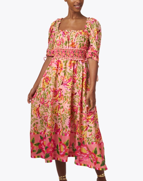 Front image - Farm Rio - Pink and Yellow Multi Print Dress