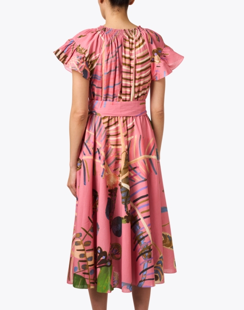 Back image - Soler - Dolores Pink Print Cotton Dress