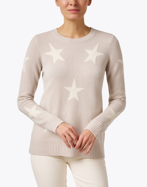 Front image - Sail to Sable - Camel Star Print Sweater