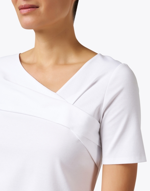 Extra_1 image - Lafayette 148 New York - White Asymmetrical Jersey Top