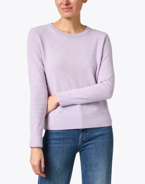 Front image - White + Warren - Lavender Cashmere Sweater