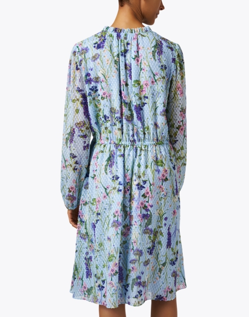 Back image - Marc Cain - Fioretti Blue Floral Swiss Dot Dress
