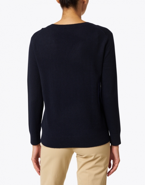Back image - Vince - Weekend Navy Cashmere Sweater