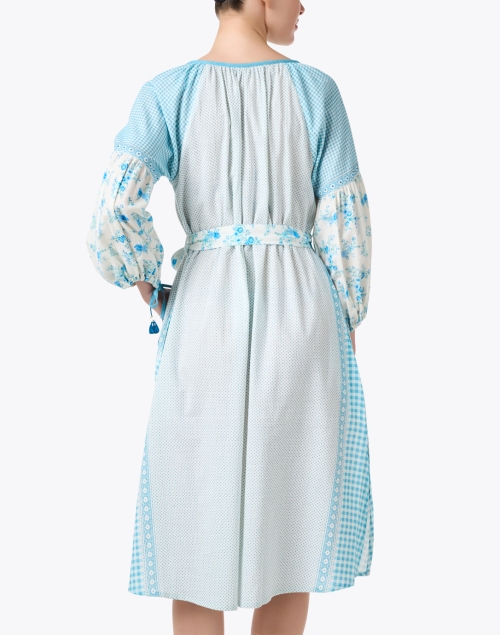 Back image - D'Ascoli - Avah Blue Multi Print Dress