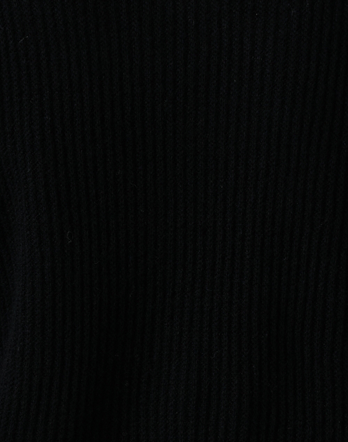 Fabric image - Allude - Black Cashmere Mock Neck Sweater