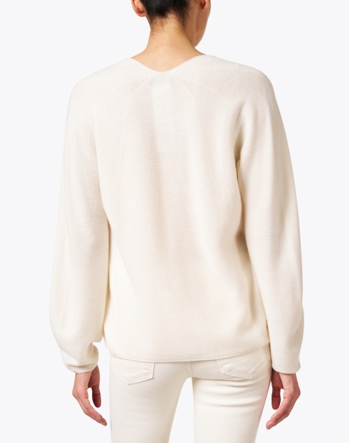 Back image - Emporio Armani - White Wool Cashmere Sweater