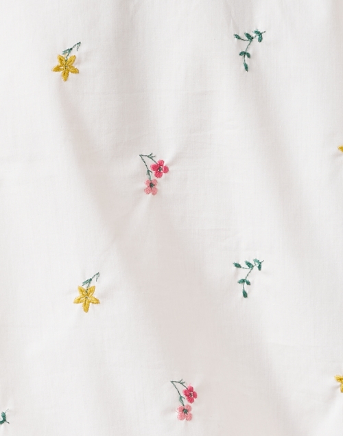 Fabric image - Weekend Max Mara - Villar White Floral Cotton Blouse