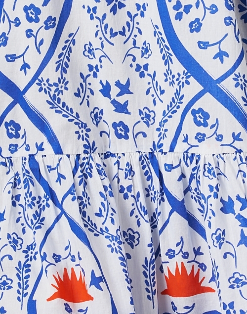 Fabric image - Ro's Garden - Tamara Blue and Orange Print Dress
