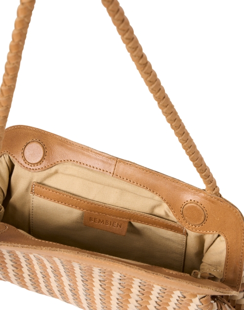 Back image - Bembien - Le Sac Brown Stripe Shoulder Bag