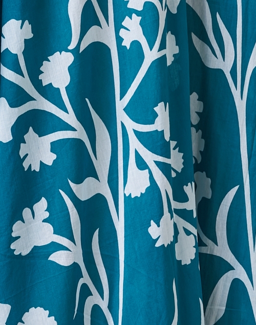 Fabric image - Juliet Dunn - Teal Print Cotton Kaftan