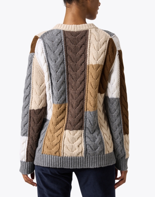 Back image - Weekend Max Mara - Ghinea Multi Patchwork Wool Sweater