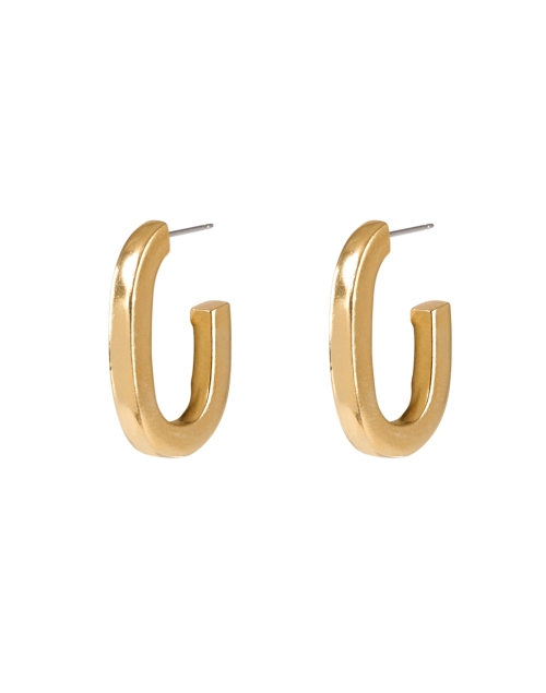 Gold Oval Earrings