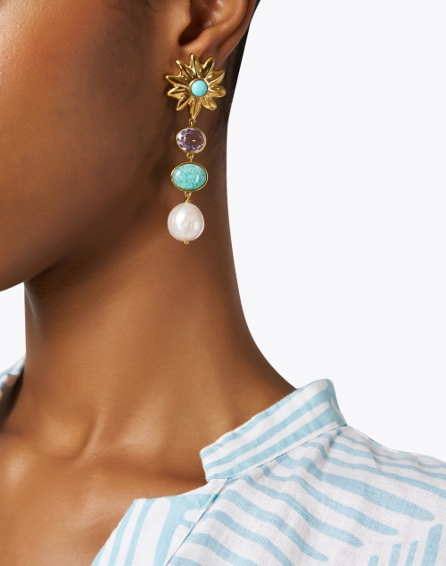 Aphrodite Gold Drop Earrings
