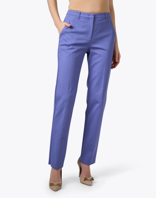 Front image - Emporio Armani - Blue Straight Leg Trouser