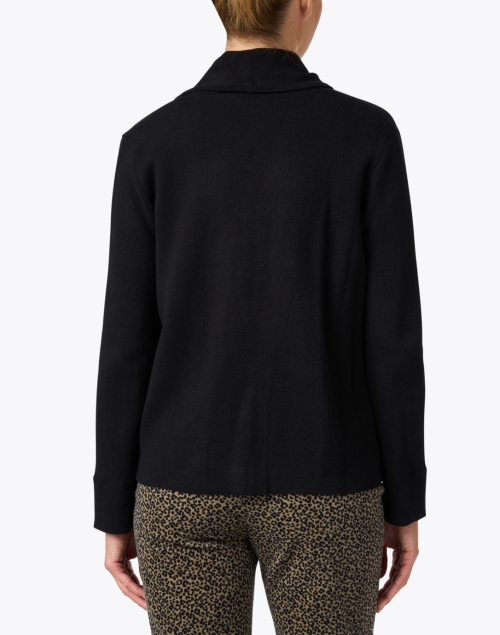 Back image - Burgess - Leah Black Cotton Cashmere Knit Jacket