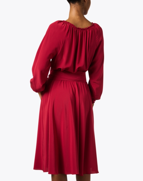 Back image - Soler - Raquel Red Silk Dress