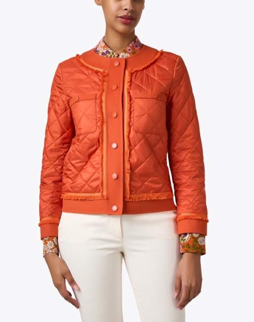 Front image - Weekend Max Mara - Ferro Orange Quilted Jacket