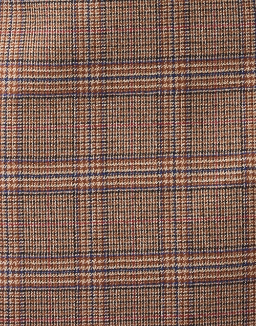 Fabric image - Weekend Max Mara - Ricamo Brown Plaid Wool Skirt