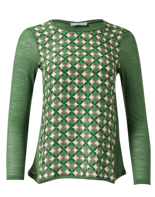 Product image - WHY CI - Green Geo Print Panel Top