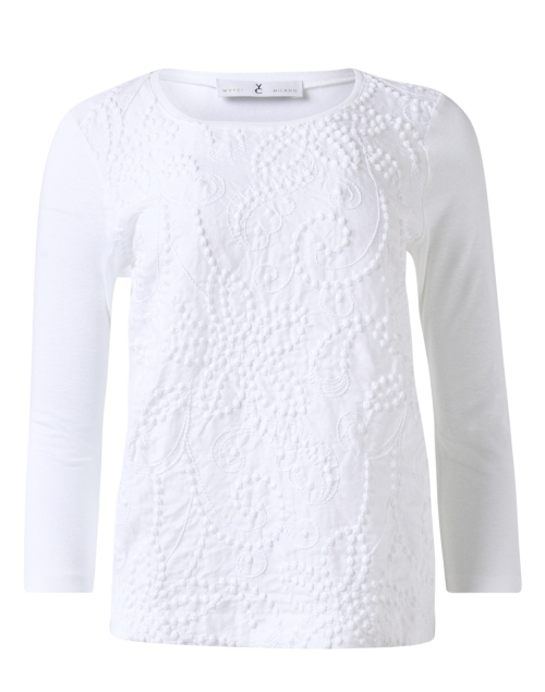 Product image - WHY CI - White Embroidered Linen Top