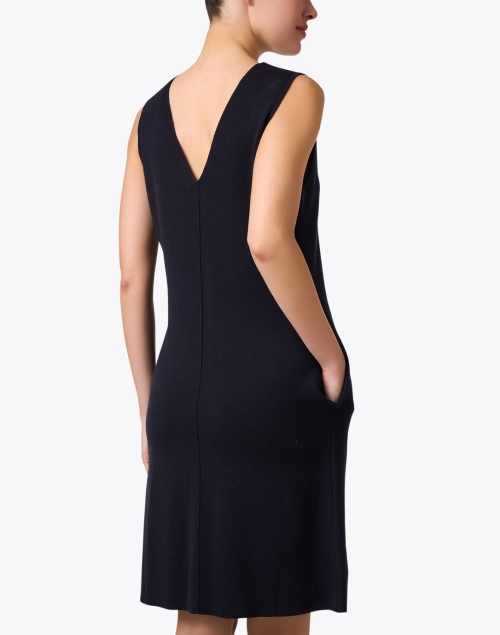 Back image - Allude - Navy Wool Dress